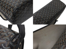 Load image into Gallery viewer, GOYARD ゴヤール カペシアン MM メッセンジャー ショルダーバッグ ゴヤールディンキャンバス シュヴロッシュカーフスキン ブラック 美品 中古 4c076007