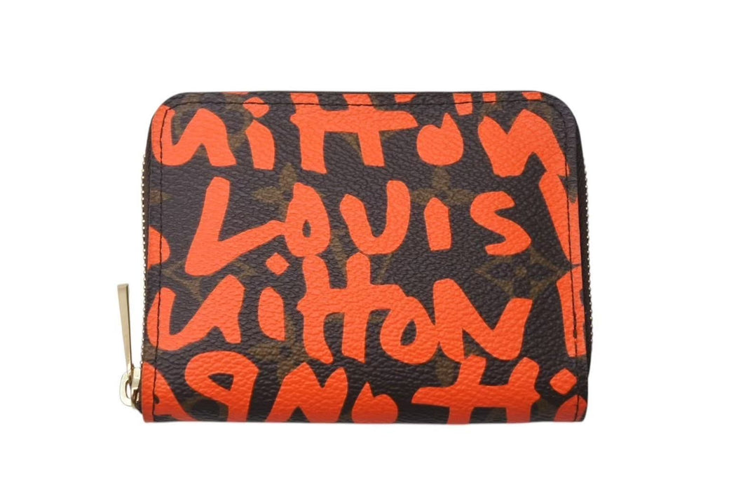 LOUIS VUITTON ルイヴィトン モノグラム グラフィティ ジッピー コインパース M93708 コインケース ブラウン オレンジ PVC 美品 中古 4c076009