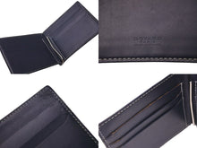 画像をギャラリービューアに読み込む, GOYARD ゴヤール 二つ折り財布 サントマ マネークリップ カードケース ネイビー PVC レザー 美品 中古 4c076010