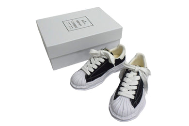 新品未使用 Maison MIHARA YASUHIRO メゾン ミハラヤスヒロ BLAKEY ブレイキー スニーカー ブラック ホワイト キャンバス ラバー A08FW735 サイズ39 中古 4c076012
