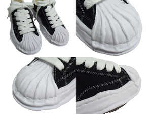 新品未使用 Maison MIHARA YASUHIRO メゾン ミハラヤスヒロ BLAKEY ブレイキー スニーカー ブラック ホワイト キャンバス ラバー A08FW735 サイズ39 中古 4c076012