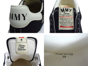 新品未使用 Maison MIHARA YASUHIRO メゾン ミハラヤスヒロ BLAKEY ブレイキー スニーカー ブラック ホワイト キャンバス ラバー A08FW735 サイズ39 中古 4c076012