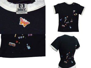 未使用 Maison MIHARA YASUHIRO メゾンミハラヤスヒロ スマイリーフェイス半袖Tシャツ B14TS602 サイズ36 ブラック 中古 4c076022 