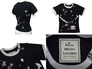 未使用 Maison MIHARA YASUHIRO メゾンミハラヤスヒロ スマイリーフェイス半袖Tシャツ B14TS602 サイズ36 ブラック 中古 4c076022 
