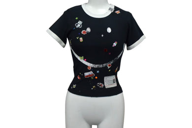 新品未使用 Maison MIHARA YASUHIRO メゾンミハラヤスヒロ スマイリーフェイス 半袖Tシャツ B14TS602 サイズ36 ブラック 中古 4c076023