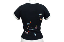 Load image into Gallery viewer, 新品未使用 Maison MIHARA YASUHIRO メゾンミハラヤスヒロ スマイリーフェイス 半袖Tシャツ B14TS602 サイズ36 ブラック 中古 4c076023
