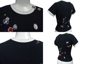 新品未使用 Maison MIHARA YASUHIRO メゾンミハラヤスヒロ スマイリーフェイス 半袖Tシャツ B14TS602 サイズ36 ブラック 中古 4c076023