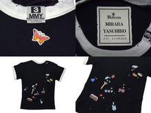 Load image into Gallery viewer, 新品未使用 Maison MIHARA YASUHIRO メゾンミハラヤスヒロ スマイリーフェイス 半袖Tシャツ B14TS602 サイズ36 ブラック 中古 4c076023
