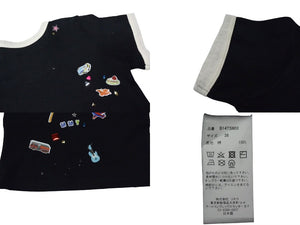 新品未使用 Maison MIHARA YASUHIRO メゾンミハラヤスヒロ スマイリーフェイス 半袖Tシャツ B14TS602 サイズ36 ブラック 中古 4c076023