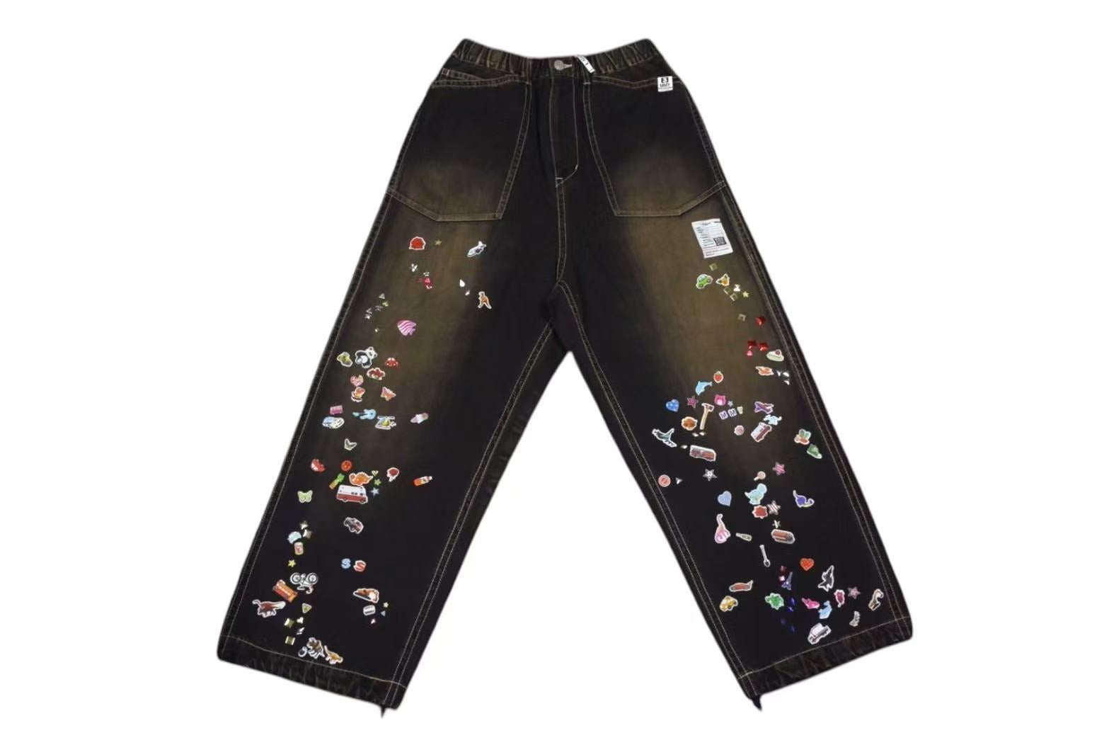 MIHARA YASUHIRO MMY ヴィンテージ風プリントデニムパンツ 新品未使用 Maison MIHARA YASUHIRO メゾンミハラヤスヒロ
