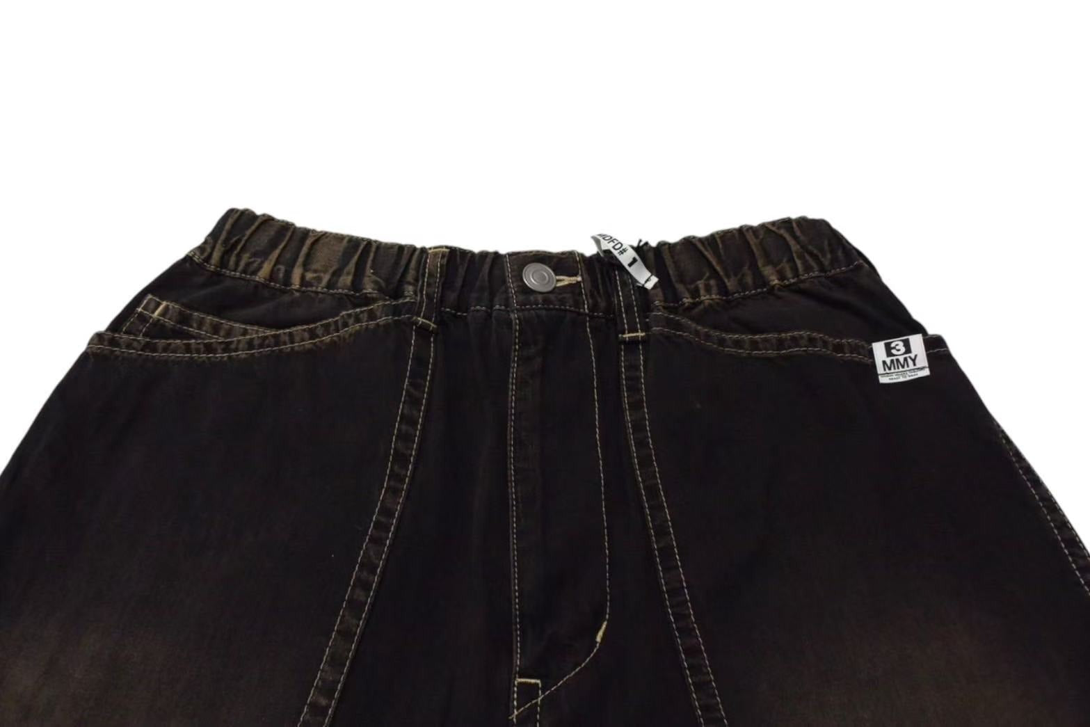 Maison MIHARA YASUHIRO ステッカー柄デニム 黒 46サイズ Maison MIHARA YASUHIRO ステッカー柄デニム 黒 46サイズ