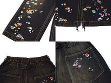 Load image into Gallery viewer, 新品未使用 Maison MIHARA YASUHIRO メゾンミハラヤスヒロ ステッカープリント デニムベイカーパンツ J14PT124 サイズ46 中古 4c076024