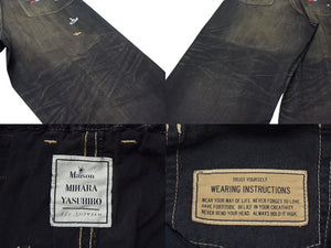 新品未使用 Maison MIHARA YASUHIRO メゾンミハラヤスヒロ ステッカープリント デニムベイカーパンツ J14PT124 サイズ46 中古 4c076024