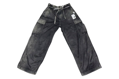新品未使用 Maison MIHARA YASUHIRO メゾンミハラヤスヒロ サテンカーゴパンツ K14PT361 サイズ36 ブラック グレー 中古 4c076026
