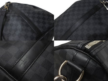 Load image into Gallery viewer, LOUIS VUITTON ルイヴィトン キーポル バンドリエール55 ボストンバッグ N41413 ダミエグラフィット ブラック 美品 中古 4c076029