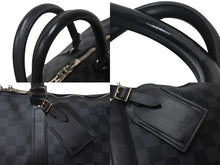 Load image into Gallery viewer, LOUIS VUITTON ルイヴィトン キーポル バンドリエール55 ボストンバッグ N41413 ダミエグラフィット ブラック 美品 中古 4c076029