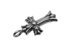 CHROME HEARTS クロムハーツ ダブルCHクロス チャーム ペンダント 2011/.925刻印 重量約5.1g シルバ−925 美品 中古 4c076032