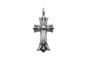 CHROME HEARTS クロムハーツ ダブルCHクロス チャーム ペンダント 2011/.925刻印 重量約5.1g シルバ−925 美品 中古 4c076032
