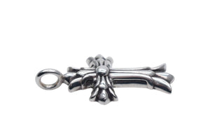 CHROME HEARTS クロムハーツ ダブルCHクロス チャーム ペンダント 2011/.925刻印 重量約5.1g シルバ−925 美品 中古 4c076032