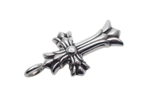 CHROME HEARTS クロムハーツ ダブルCHクロス チャーム ペンダント 2011/.925刻印 重量約5.1g シルバ−925 美品 中古 4c076032