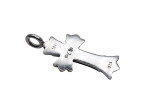 CHROME HEARTS クロムハーツ ダブルCHクロス チャーム ペンダント 2011/.925刻印 重量約5.1g シルバ−925 美品 中古 4c076032