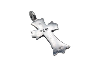 CHROME HEARTS クロムハーツ ダブルCHクロス チャーム ペンダント 2011/.925刻印 重量約5.1g シルバ−925 美品 中古 4c076032