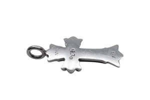 CHROME HEARTS クロムハーツ ダブルCHクロス チャーム ペンダント 2011/.925刻印 重量約5.1g シルバ−925 美品 中古 4c076032