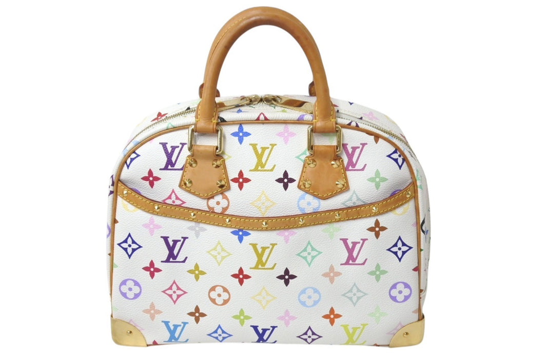 LOUIS VUITTON ルイヴィトン ハンドバッグ トゥルーヴィル モノグラム ホワイト マルチカラー M92663 ゴールド金具 美品 中古 4c076034