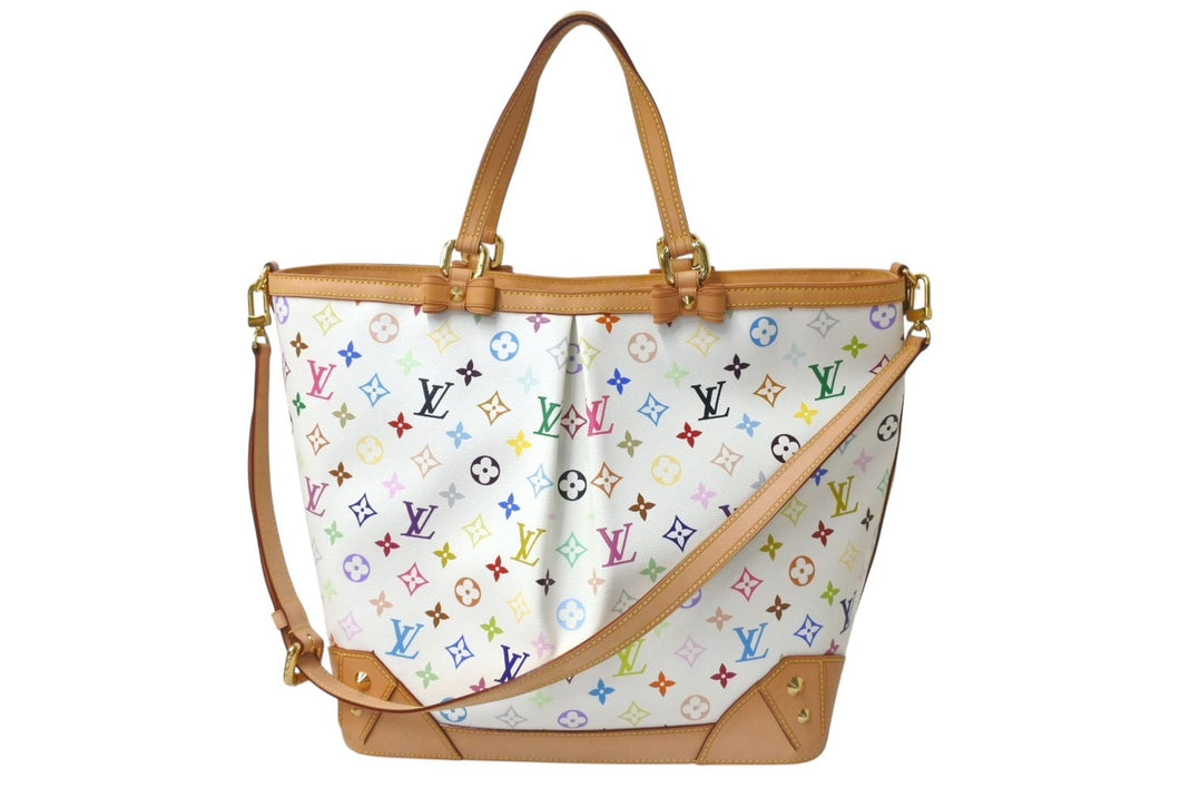 極美品 LOUISVUITTON ルイヴィトン シャーリーンGM トートバッグ M93214 モノグラム マルチカラー PVC ヌメ革 中古 4c076035