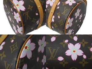 LOUIS VUITTON ルイヴィトン モノグラム チェリーブロッサム パピヨン ハンドバッグ ブラウン 村上隆 フラワー M92009 美品 中古 4c076036