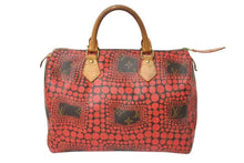 Load image into Gallery viewer, LOUIS VUITTON ルイヴィトン スピーディ30 ハンドバッグ M40693 モノグラム パンプキンドット 草間彌生 レッド 良品 中古 4c076037