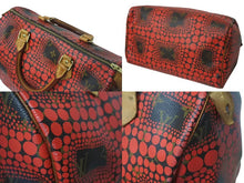 Load image into Gallery viewer, LOUIS VUITTON ルイヴィトン スピーディ30 ハンドバッグ M40693 モノグラム パンプキンドット 草間彌生 レッド 良品 中古 4c076037