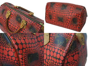 LOUIS VUITTON ルイヴィトン スピーディ30 ハンドバッグ M40693 モノグラム パンプキンドット 草間彌生 レッド 良品 中古 4c076037