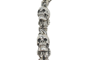 CHROME HEARTS クロムハーツ FOTI ラージ 2クリップファンシー ウォレットチェーン 重量約814g 全長約60cm シルバー925 美品 中古 4c076038