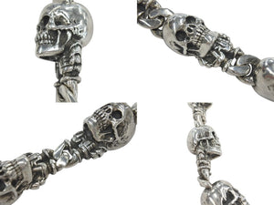CHROME HEARTS クロムハーツ FOTI ラージ 2クリップファンシー ウォレットチェーン 重量約814g 全長約60cm シルバー925 美品 中古 4c076038