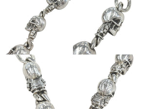 CHROME HEARTS クロムハーツ FOTI ラージ 2クリップファンシー ウォレットチェーン 重量約814g 全長約60cm シルバー925 美品 中古 4c076038