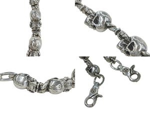 CHROME HEARTS クロムハーツ FOTI ラージ 2クリップファンシー ウォレットチェーン 重量約814g 全長約60cm シルバー925 美品 中古 4c076038