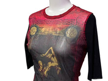 Load image into Gallery viewer, JEAN PAUL GAULTIER ジャンポールゴルチエ パワーネット 半袖Ｔシャツ レッド ナイロン サイズ 40 中古 4c076041