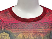 Load image into Gallery viewer, JEAN PAUL GAULTIER ジャンポールゴルチエ パワーネット 半袖Ｔシャツ レッド ナイロン サイズ 40 中古 4c076041