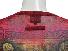 Load image into Gallery viewer, JEAN PAUL GAULTIER ジャンポールゴルチエ パワーネット 半袖Ｔシャツ レッド ナイロン サイズ 40 中古 4c076041