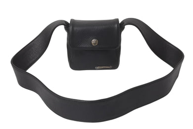 極美品 CHROME HEARTS クロムハーツ HOTPOT CH PLUS ホットポット クロスボール ブラック レザー ショルダーバッグ 中古 4c076042