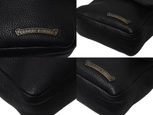 極美品 CHROME HEARTS クロムハーツ HOTPOT CH PLUS ホットポット クロスボール ブラック レザー ショルダーバッグ 中古 4c076042