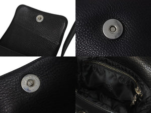 極美品 CHROME HEARTS クロムハーツ HOTPOT CH PLUS ホットポット クロスボール ブラック レザー ショルダーバッグ 中古 4c076042