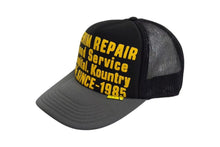 画像をギャラリービューアに読み込む, 未使用 KAPITAL キャピタル キャップ DENIM REPAIR SERVICEpt トラックキャップ ポリエステル ナイロン 黒 黄色 中古 4c076043 
