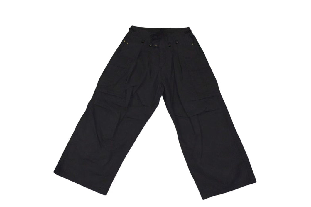 未使用 KAPITAL キャピタル リップストップジャンボカーゴパンツ サイズ3 ブラック コットン ナイロン 中古 4c076044 