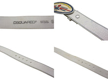 Load image into Gallery viewer, DSQUARED2 ディースクエアード STUNTMAN PILOT ベルト プレートバックル イタリア製 サイズS ホワイト レザー 美品 中古 4c076051