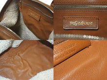 Load image into Gallery viewer, YVES SAINT LAURENT イヴサンローラン イージー ボストンバッグ ムートン ブラウン 208314・213317 良品 中古 4c076054