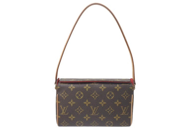 極美品 LOUIS VUITTON ルイヴィトン ハンドバッグ レシタル モノグラムキャンバス M51900 ゴールド金具 ブラウン 中古 4c076068