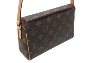 極美品 LOUIS VUITTON ルイヴィトン ハンドバッグ レシタル モノグラムキャンバス M51900 ゴールド金具 ブラウン 中古 4c076068