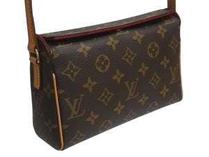 極美品 LOUIS VUITTON ルイヴィトン ハンドバッグ レシタル モノグラムキャンバス M51900 ゴールド金具 ブラウン 中古 4c076069
